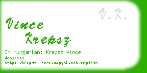 vince krepsz business card